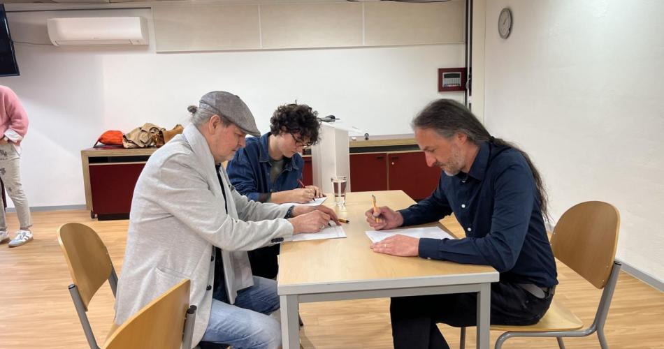 Greta Maria Pichler, Wolfgang Nöckler und Josef Oberhollenzer an der HAK Wörgl